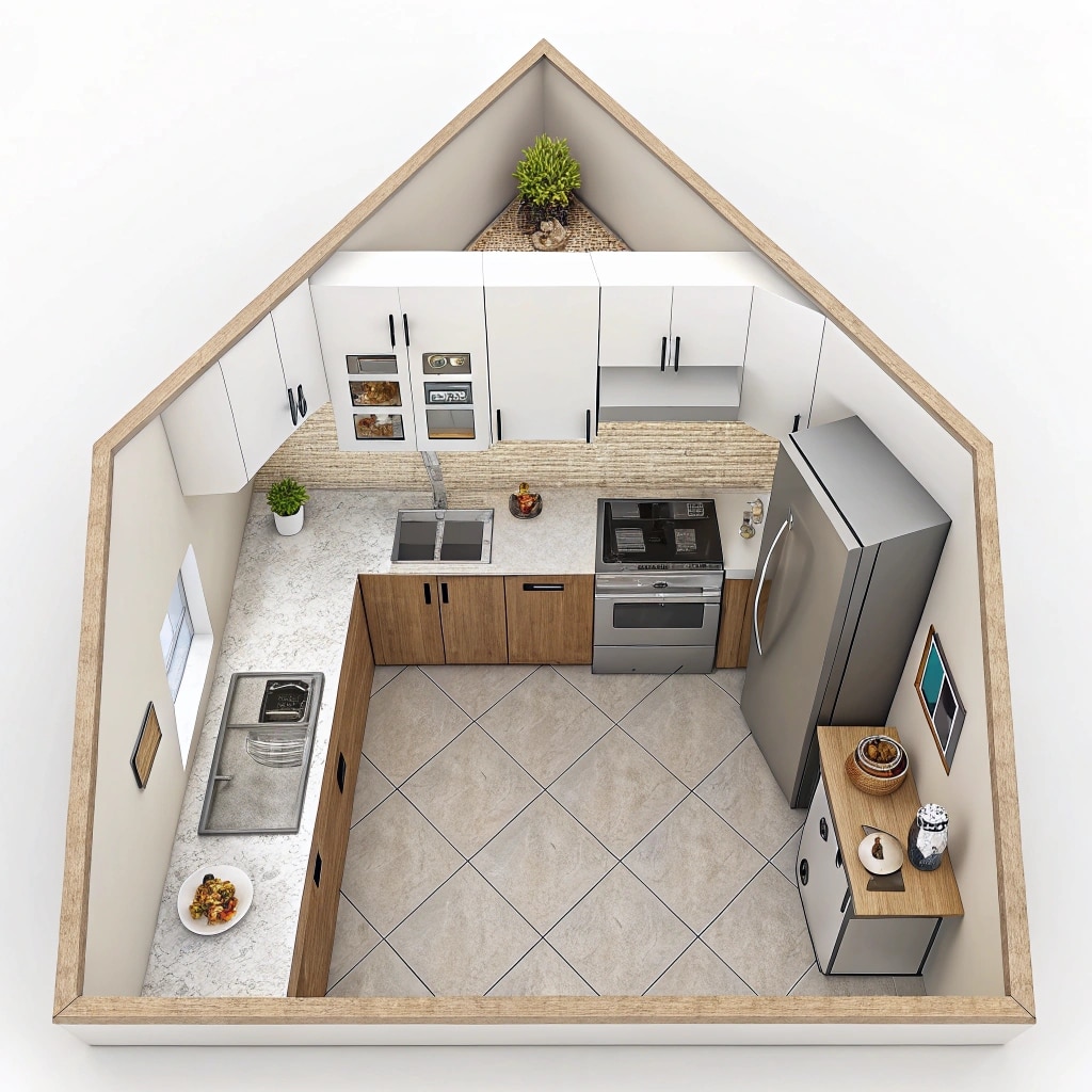 Innovative design ideas for maximizing space in a tiny kitchen.