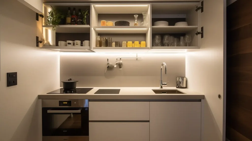 tiny little kitchen with compact design