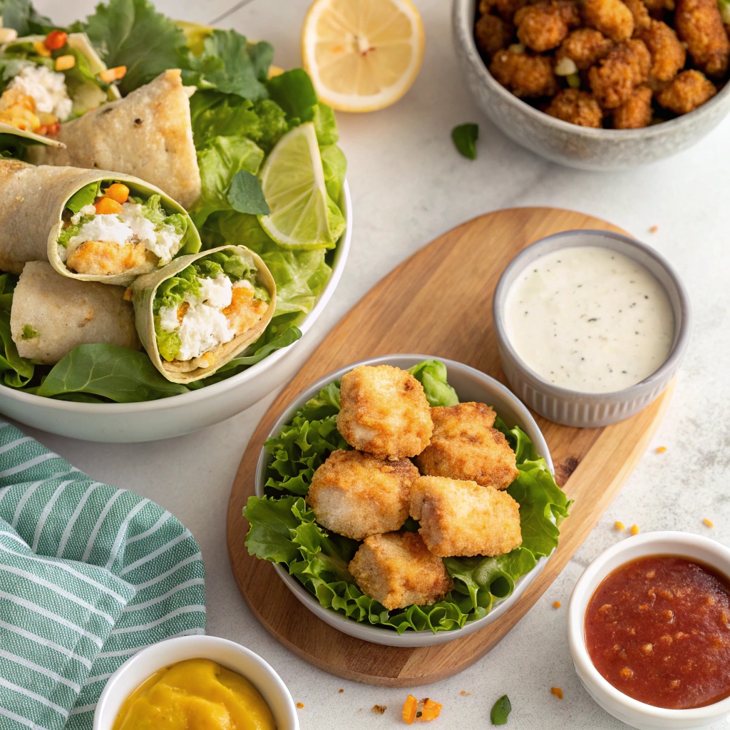 Serving options for air fryer lemon chicken bites