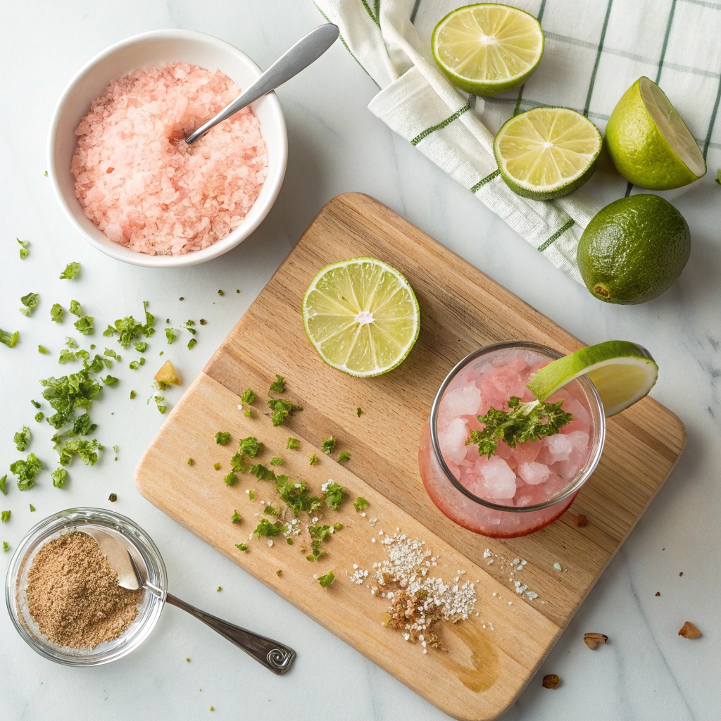 tiny home pink salt weight loss drink setup